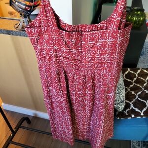 New York & Company Strapless Red and White Dress